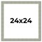 Square Sculpted Blue Picture Frame - UV Acrylic, Foam Board Backing, Hanging Hardware